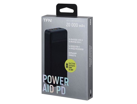 Внешний аккумулятор TFN 20000mAh PowerAid PD 20 black (TFN-PB-289-BK)